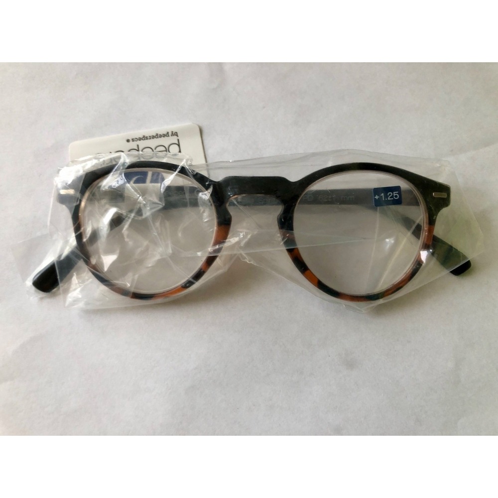 NEW Peepers Free Spirit Round Tortoise & Black Readers +1.25